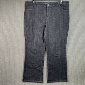 Style & Co. Womens Size 18WP Black Tummy Control Bootcut Stretch Denim Jeans